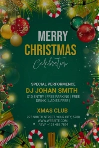 Christmas Party Pinterest Graphic template
