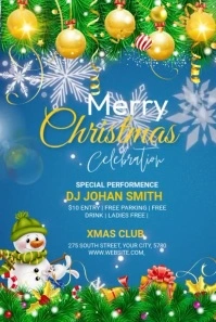 Christmas Party Pinterest Graphic template