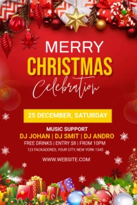 Christmas Party Pinterest Graphic template