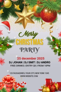 Christmas Party Pinterest Graphic template