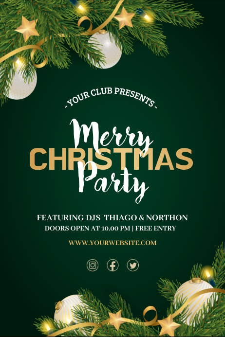 christmas party poster template PosterMyWall christmas party poster template PosterMyWall