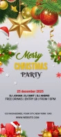 Christmas Party Rack Card Carte à crémaillère template