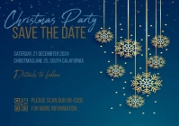 Christmas party save the date invite A5 template