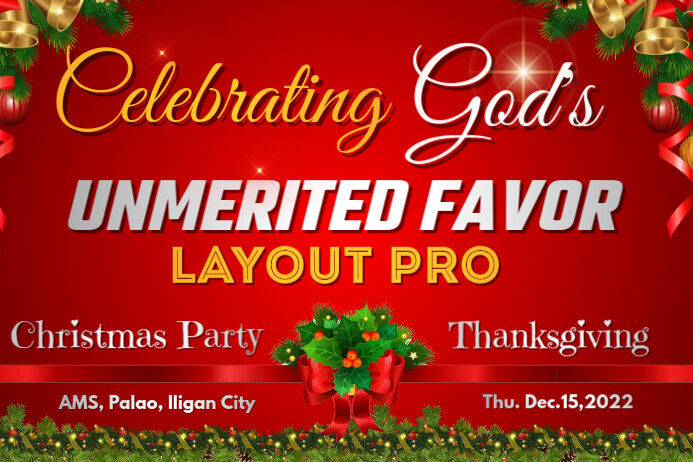 Event Tarp Sample Christmas Party Tarpaulin Layout Template | PosterMyWall