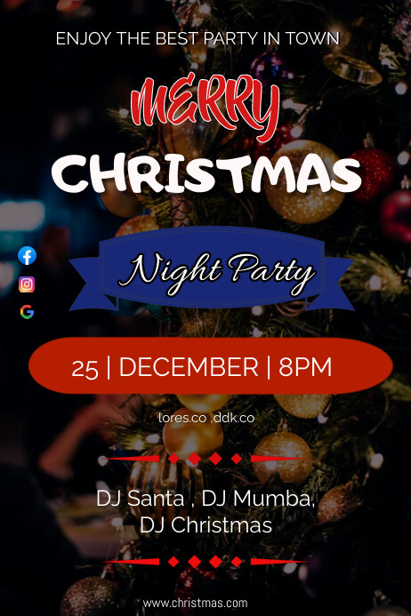 Christmas Party Template Plakkaat