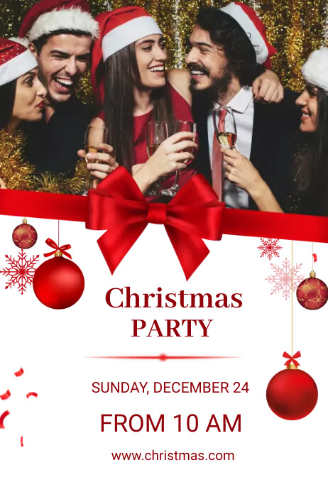 Plantilla de christmas party template | PosterMyWall