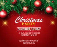 Christmas Party Template Medium Rectngle