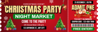 Christmas Party Ticket Ads Isihloko Se-imeyili template