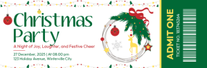 White Christmas Party Invitation E-mail-overskrift Template