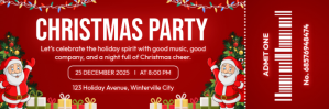 Red Christmas Party E-mail-overskrift Template