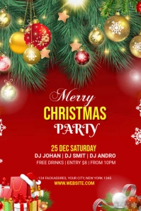 Christmas Party Tumbir Graphic template
