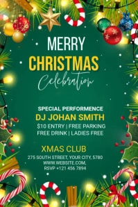 Christmas Party Tumbir Graphic template