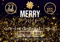 christmas party video poster free template Postcard