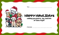 Christmas Pets Tag template