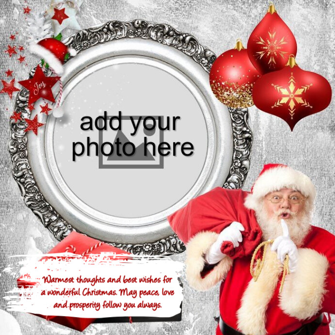 Christmas photo frame Template PosterMyWall