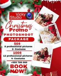 Christmas photo shoot Instagram Portrait template