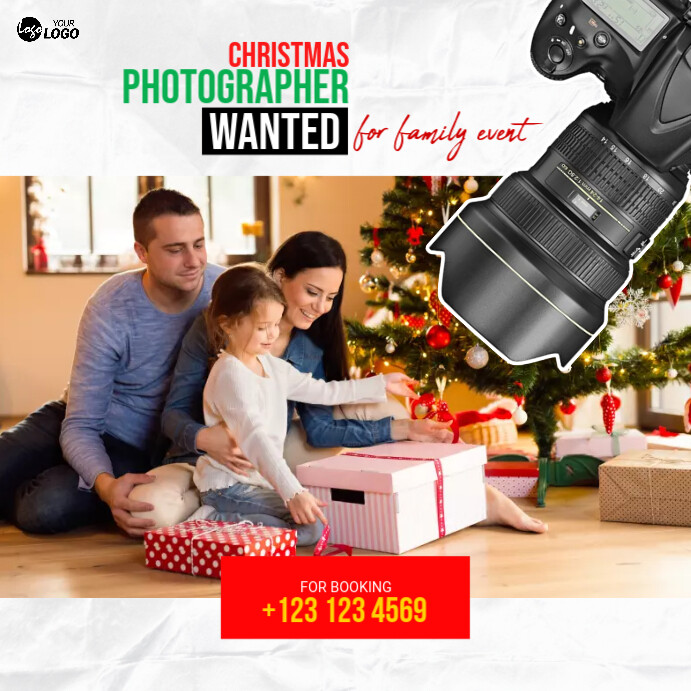 Photographer For Rent Posts Christmas Photographer Hiring Post Template | PosterMyWall