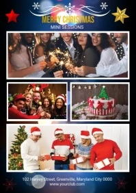 christmas photography flyer A4 template