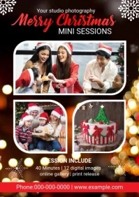 Christmas Photography Mini Session A4 template