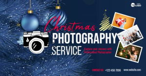 Christmas photography service ad Facebook Shared Image template