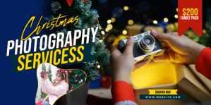 Christmas photography service Eventbrite Bann template