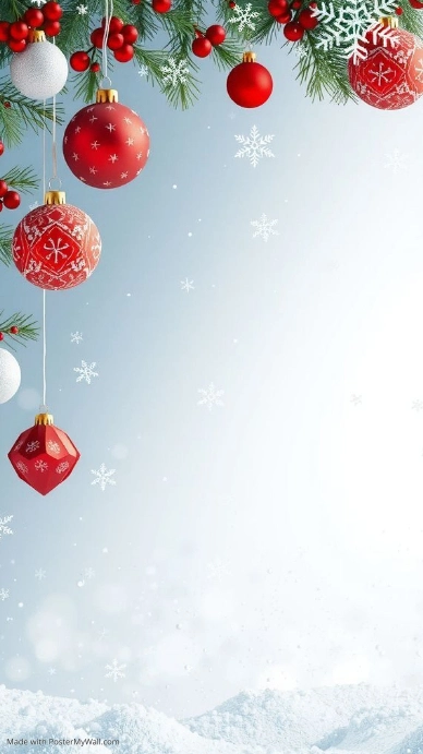 Plantilla de Christmas Pine Garland with Sparkle background | PosterMyWall