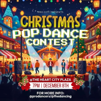 Christmas Pop Dance Contest Instagram 帖子 template