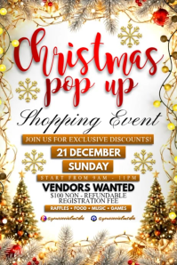Christmas Pop-Up Shopping Showcase Poster template