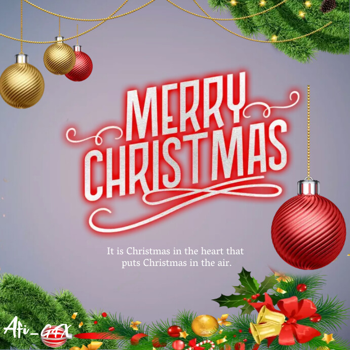 Plantilla de Christmas post | PosterMyWall