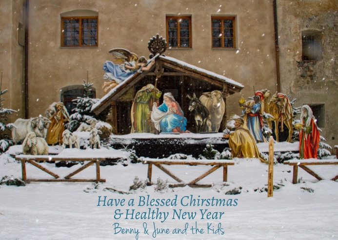 Copy of Christmas Postcard Beautiful Manger Scene in | PosterMyWall