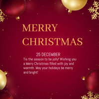 Red Christmas Celebration Instagram Post Template