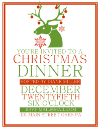 christmas dinner poster christmas dinner poster