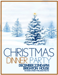 christmas dinner poster