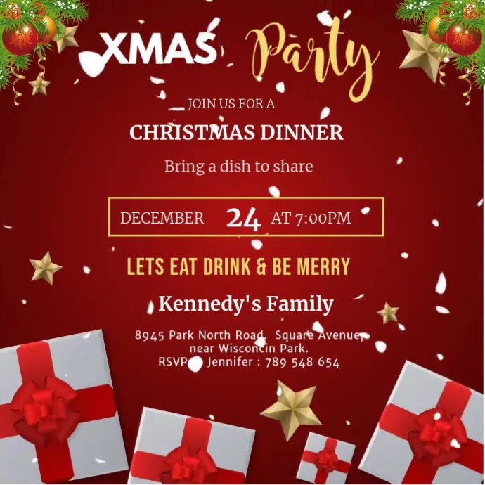 Christmas Potluck Template PosterMyWall