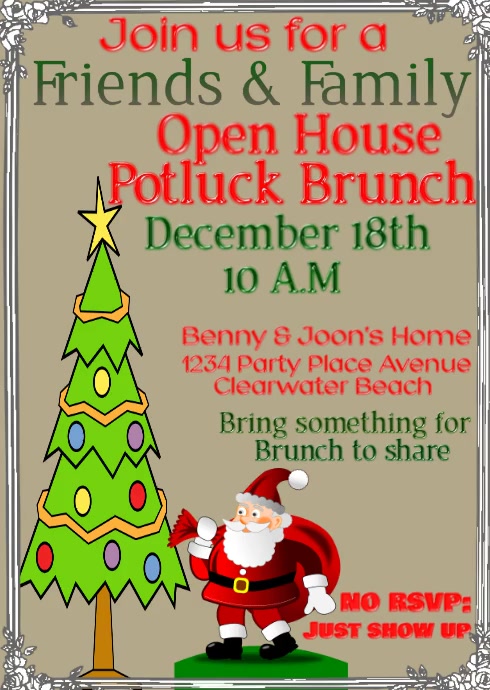 Christmas Potluck Template | PosterMyWall