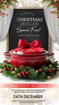 Christmas Potluck Instagram Story template