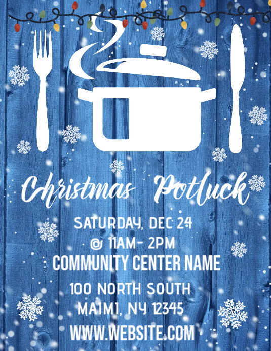 Christmas Potluck Event Template PosterMyWall