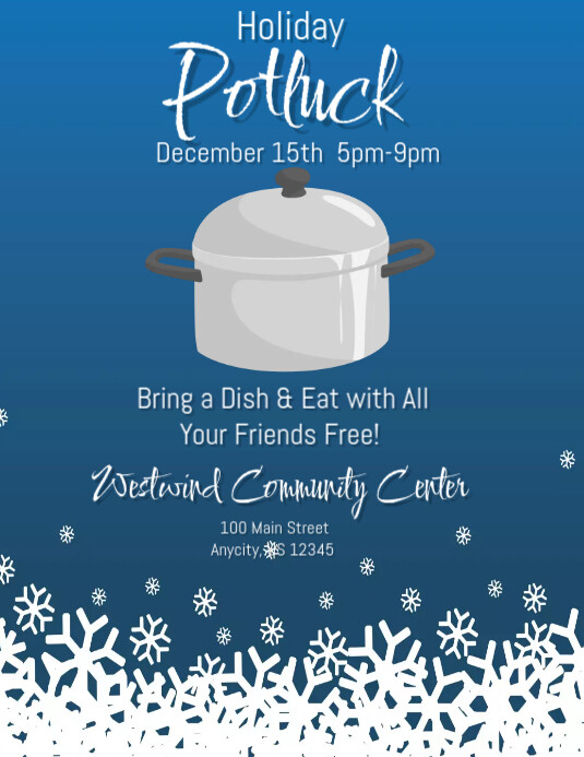 Christmas Potluck Template PosterMyWall