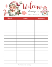 Christmas Potluck Sign Up Sheet EDITABLE, Christmas Potluck Sign Up Sheet Template Flyer (US Letter)