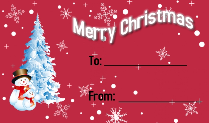 Christmas Present Tag Template | PosterMyWall