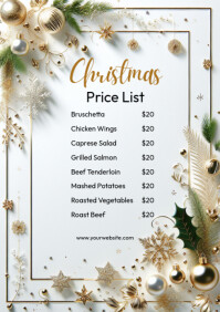 Christmas Price List A4 Template | PosterMyWall