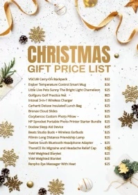 christmas product list A4 template