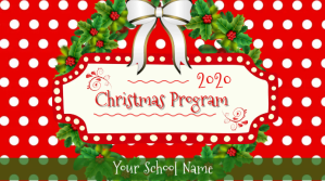 Christmas Program Digital Display template