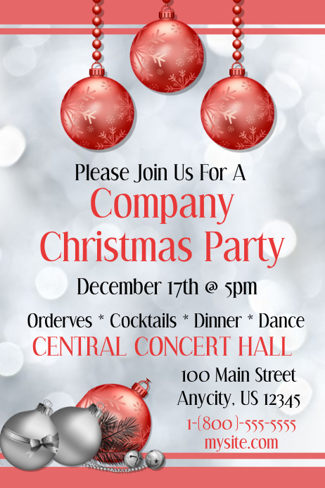 Christmas Program Sign Company Christmas Party Posters Template | PosterMyWall