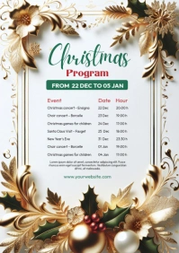 Christmas Program Schedule Flyer A4 template