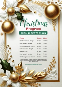 Christmas Program Schedule Flyer A4 template