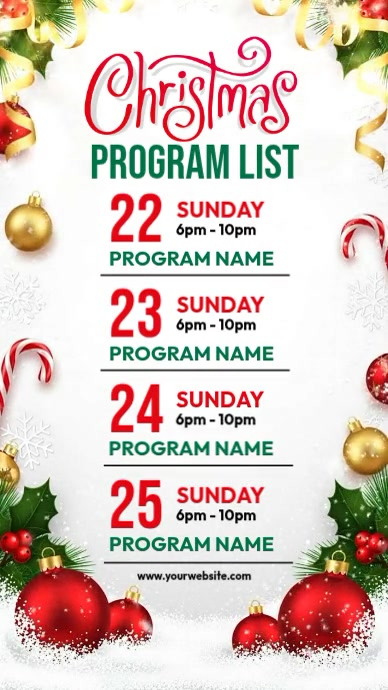 Christmas program template | PosterMyWall