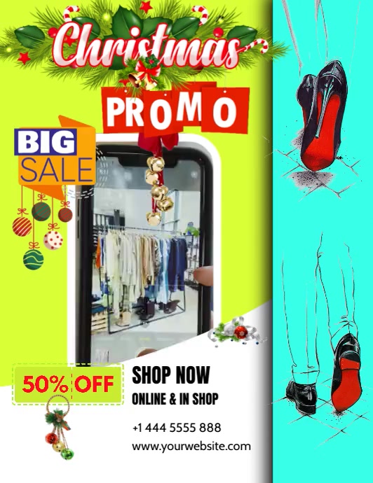 Plantilla de De Tienda de Vestidos Promocionales de Navidad | PosterMyWall