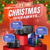 Christmas Promo Giveaways Instagram-Beitrag template