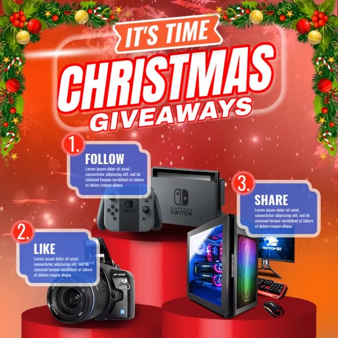 Christmas Promo Giveaways Template PosterMyWall